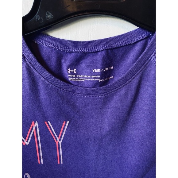 Under Armour Girls Youth Medium "My Moves are‎ On Point" Purple - Picture 2 of 2